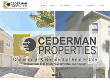 Tablet Screenshot of cedermanproperties.com